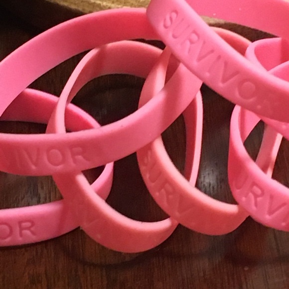 Breast Cancer Awareness SURVIVOR Rubber Bracelets - Picture 1 of 1